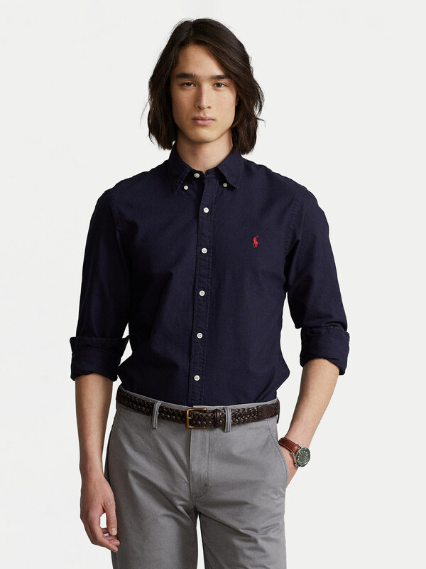 Polo Ralph Lauren Koszula Bsr 710723610 Granatowy Slim Fit