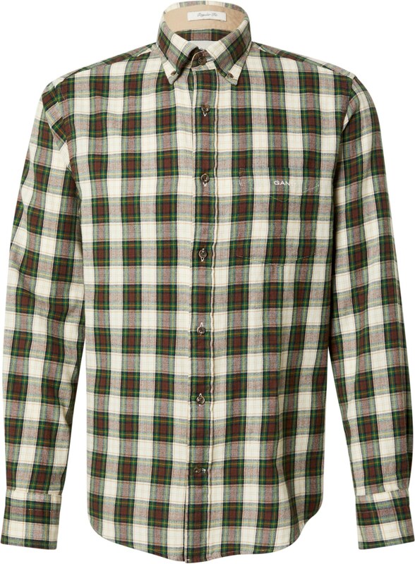 GANT Koszula kremowy / ecru / zielony