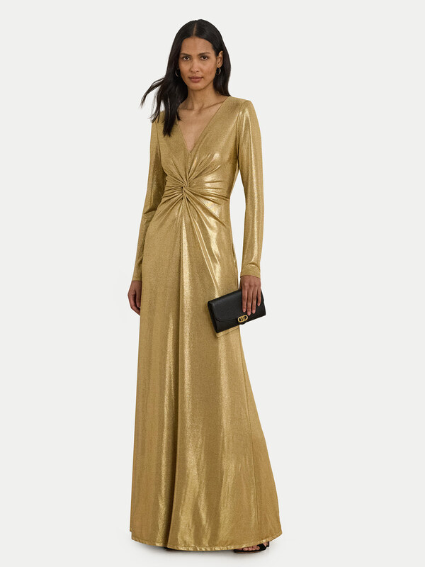 LAUREN RALPH LAUREN Sukienka wieczorowa 253979967001 Złoty Slim Fit