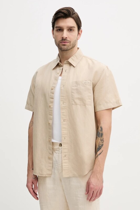 Calvin Klein Jeans koszula lniana