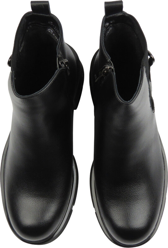 Ocieplane, klasyczne botki damskie czarne Potocki 25-12698