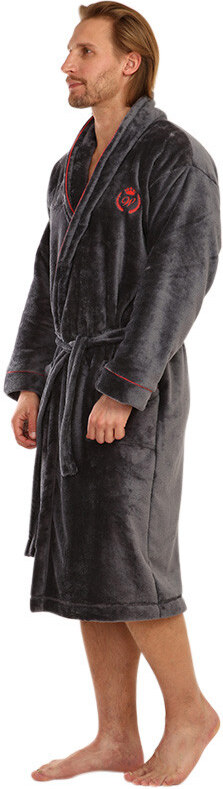 Szlafrok męski L&L ciemnoszary (2111)