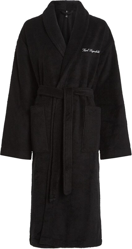 Karl Lagerfeld Szlafrok długi czarny