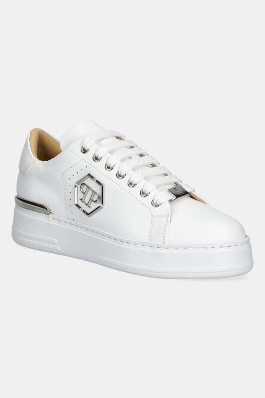 Philipp Plein sneakersy skórzane Nappa Lo-Top Hexagon