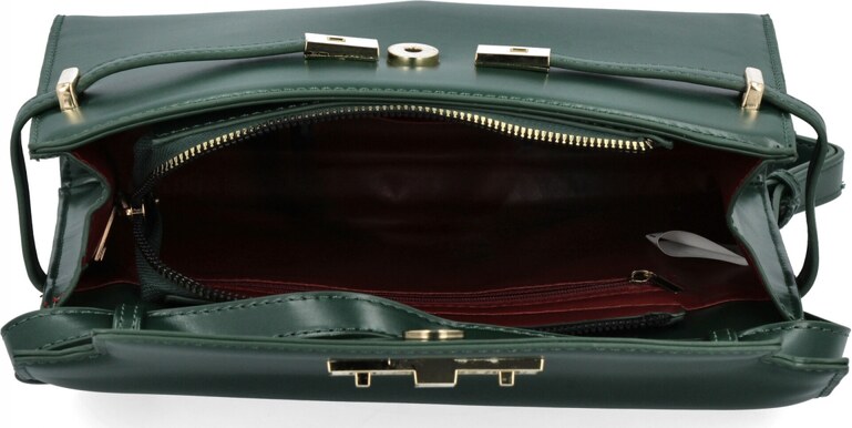 Elegancka Torebka Damska Listonoszka firmy Herisson 17R506 Butelkowa Zieleń