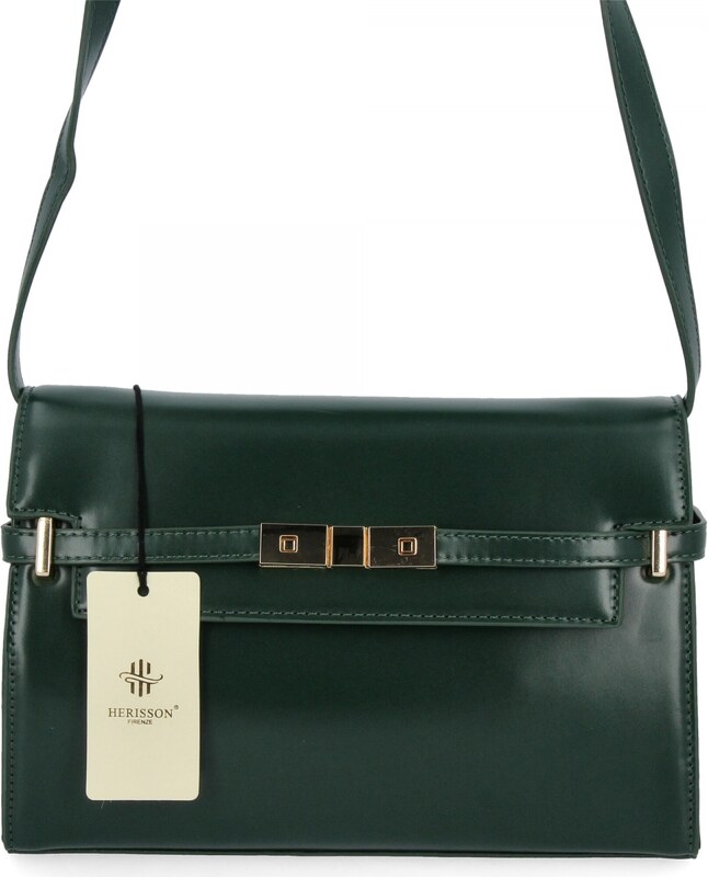 Elegancka Torebka Damska Listonoszka firmy Herisson 17R506 Butelkowa Zieleń