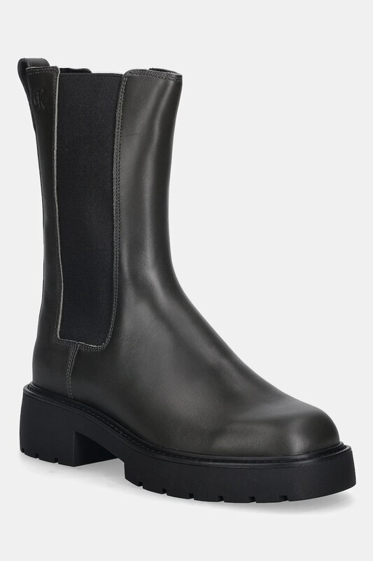 Calvin Klein sztyblety skórzane CHUNKY HIGH CHELSEA