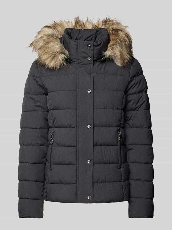 Only Kurtka pikowana o kroju shaped fit z obszyciem ze sztucznego futra model ‘NEWLUNA’