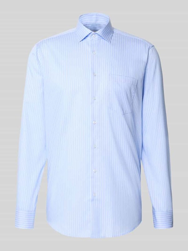 SEIDENSTICKER REGULAR FIT Koszula biznesowa o kroju regular fit z kołnierzykiem typu kent i kieszenią na piersi