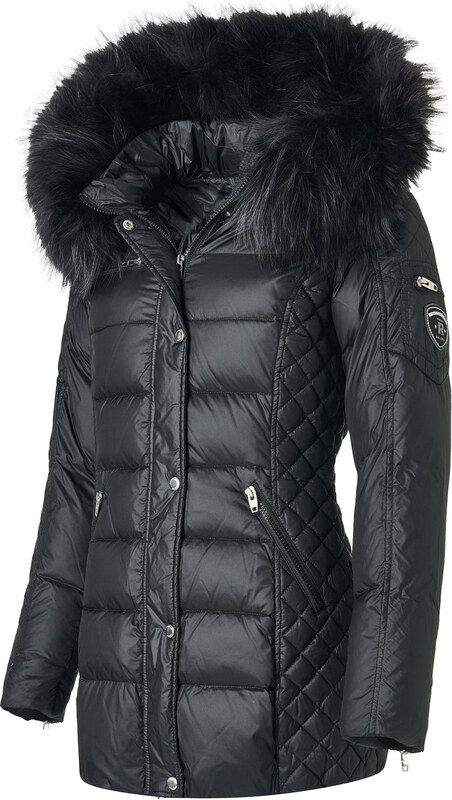 ROCKANDBLUE BEAM MID 75 cm - Kurtka puchowa z kapturem i kołnierzem z jenota