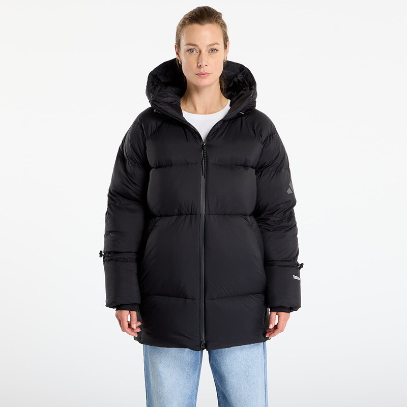 adidas Performance Kurtka adidas MYSHELTER Climawarm Down Parka Black/ Collegiate Green L