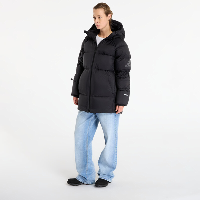 adidas Performance Kurtka adidas MYSHELTER Climawarm Down Parka Black/ Collegiate Green L