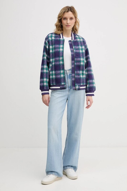 United Colors of Benetton kurtka bomber z dodatkiem wełny