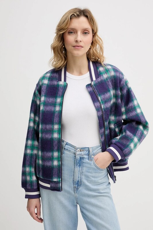 United Colors of Benetton kurtka bomber z dodatkiem wełny