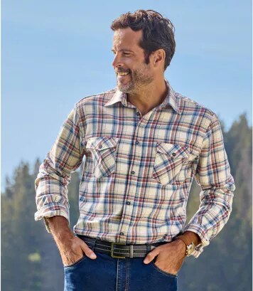 Flanelowa koszula w kratę Nature Atlas For Men Krata