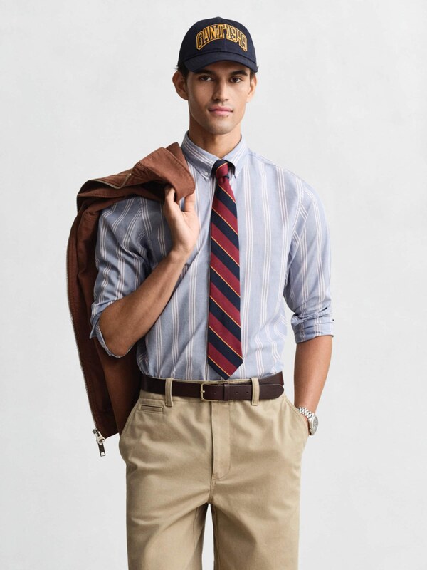 GANT Koszula gołąbkowo niebieski / biały