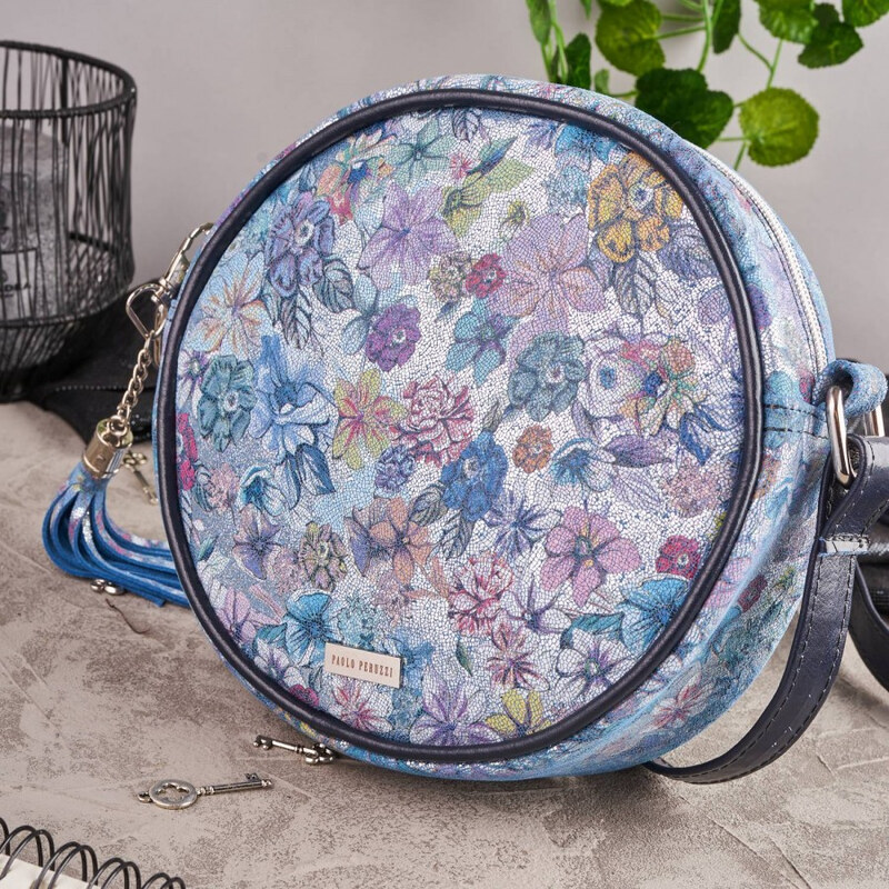 Listonoszka skórzana PAOLO PERUZZI GA401 niebieska