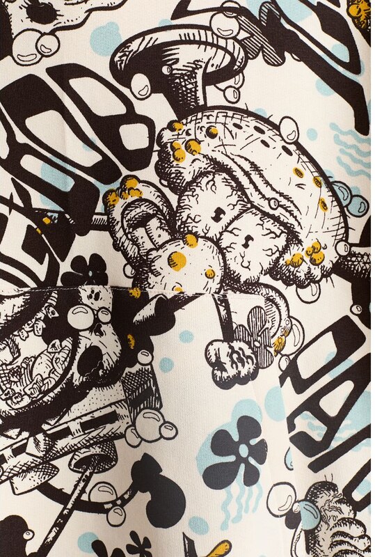 H & M - Bluza z kapturem i nadrukiem - Beżowy