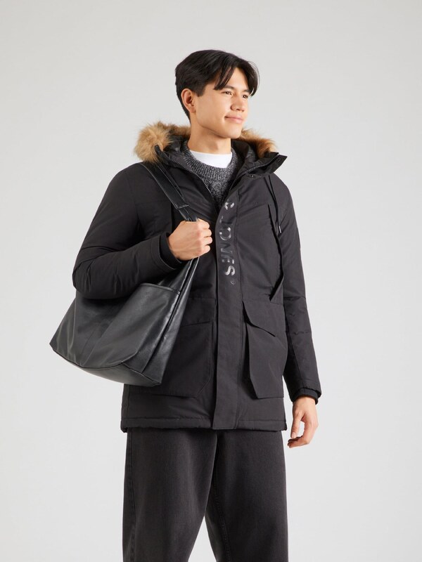 JACK & JONES Parka zimowa 'JJCAMP' czarny
