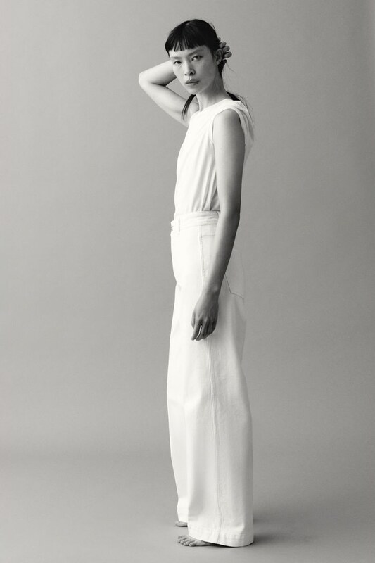 H&M - Wide High Jeans - Biały