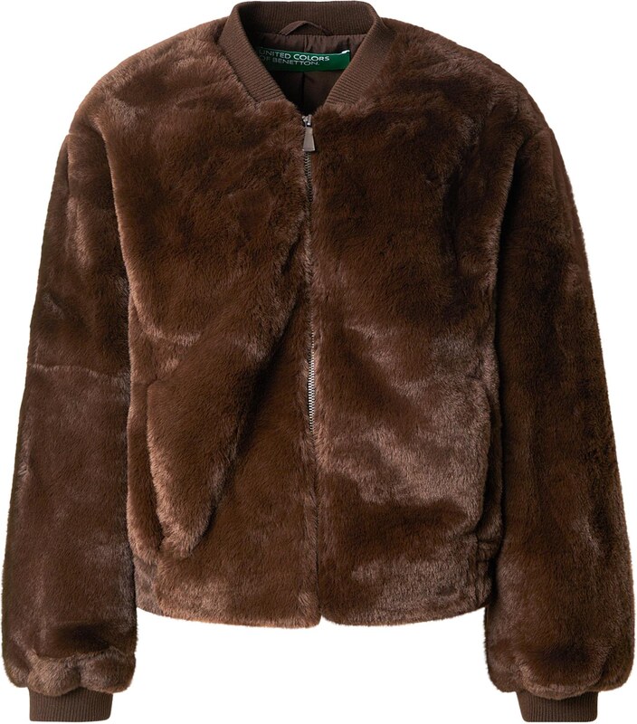 UNITED COLORS OF BENETTON Kurtka przejściowa ciemnobrązowy