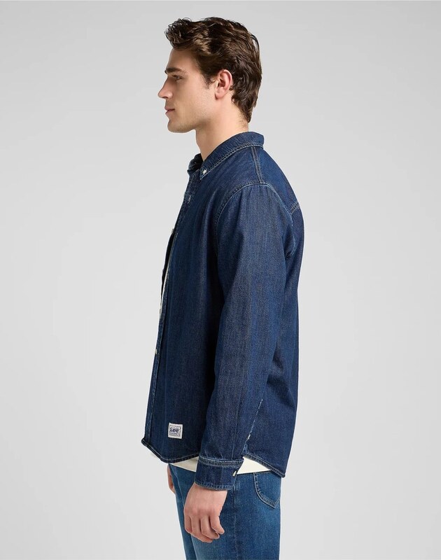 MESKA KOSZULA JEANSOWA LEE NO POCKET BUTTON DOWN BLUE RIDGE 112370477
