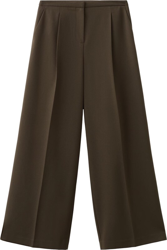 MANGO Spodnie w kant 'MINA' czekoladowy