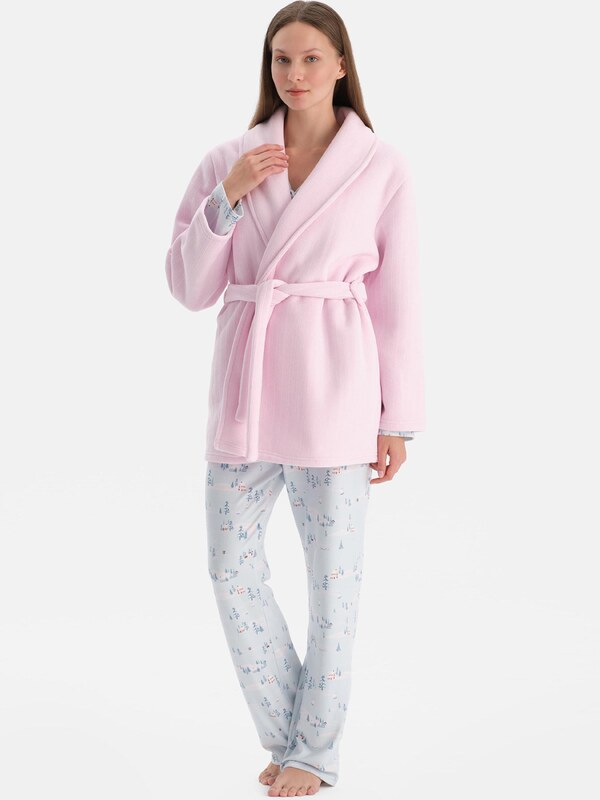 Dagi Szlafrok krótki jasnoróżowy