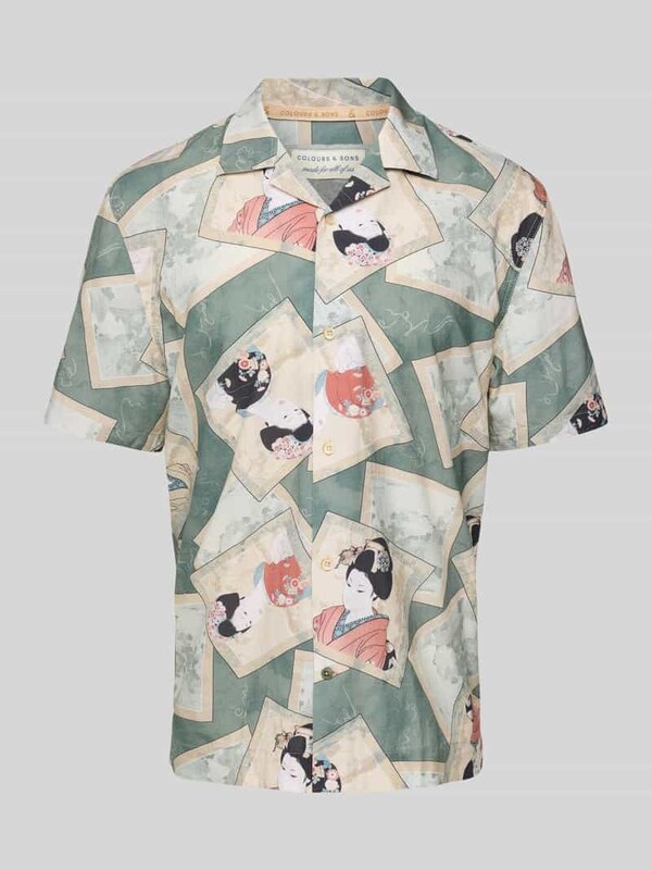 Colours & Sons Koszula casualowa o kroju regular fit z rękawem o dł. 1/2