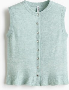 H&M - Dzianinowa kamizelka - Turkusowy