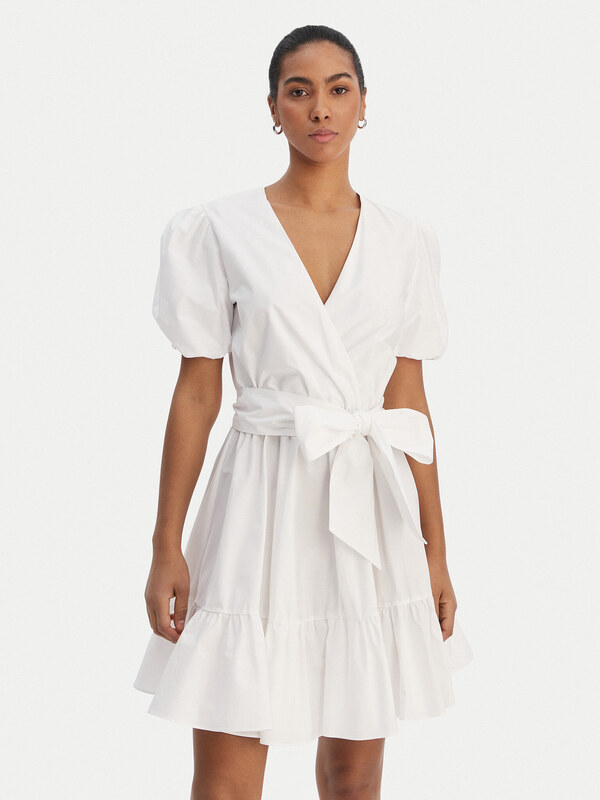 Fracomina Sukienka koktajlowa FY26SD1037W40001 Biały Regular Fit