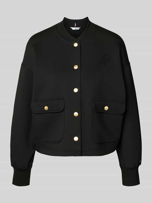 Tommy Hilfiger Bomberka o kroju regular fit z mieszanki bawełny model ‘GOLD BUTTON BOMBER’