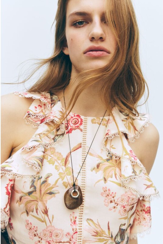 H&M - Top z domieszką lnu - Beżowy