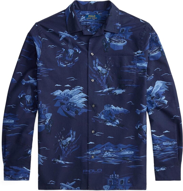 Polo Ralph Lauren Koszula 'CLASSIC' granatowy / królewski błękit / jasnoniebieski