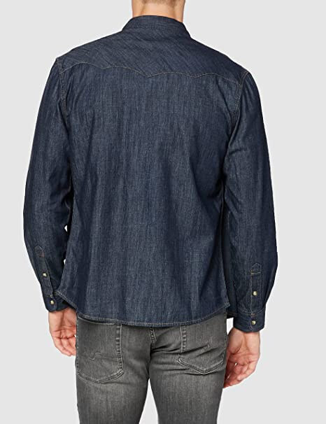 WRANGLER DENIM WESTERN SHIRT MĘSKA KOSZULA JEANSOWA DARK INDIGO W5M12AX1E 112130200