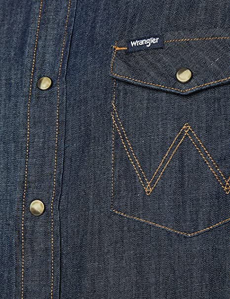 WRANGLER DENIM WESTERN SHIRT MĘSKA KOSZULA JEANSOWA DARK INDIGO W5M12AX1E 112130200
