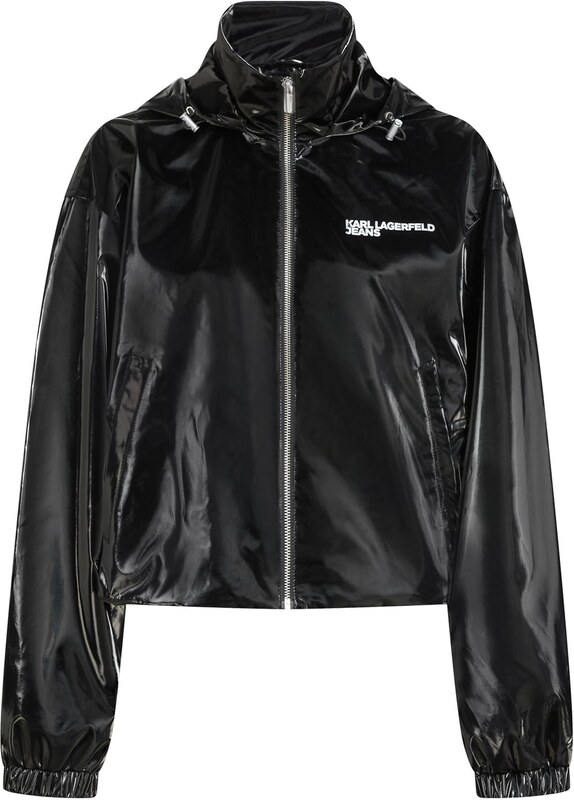 KARL LAGERFELD JEANS Kurtka przejściowa czarny / biały