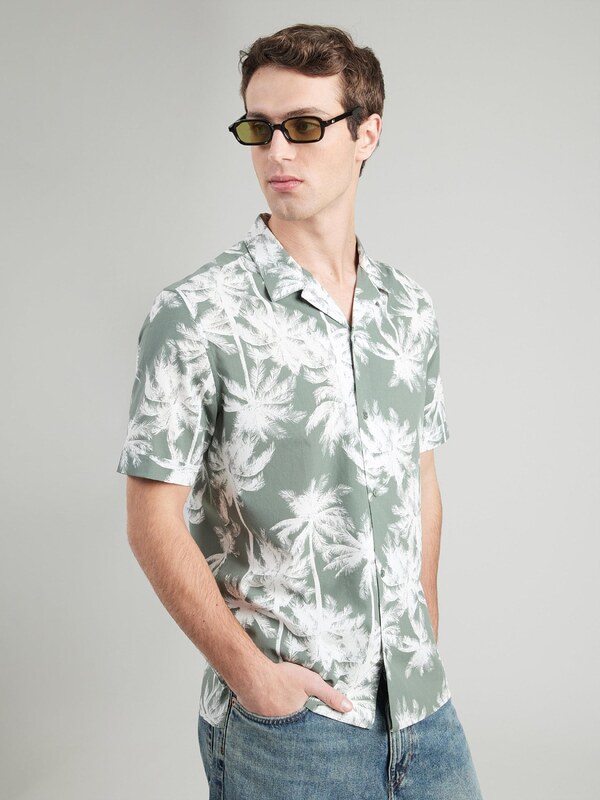 ANTONY MORATO Koszula 'HONOLULU' pastelowy zielony / biały