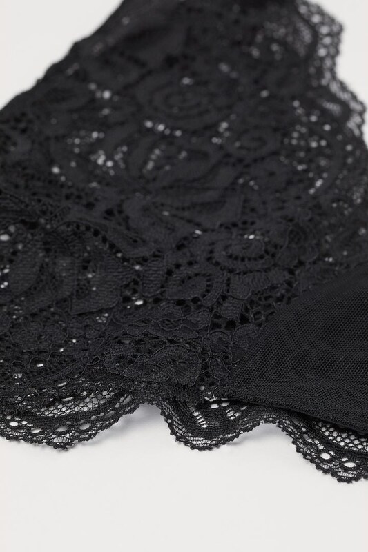 H & M - Koronkowe figi brazilian - Czarny