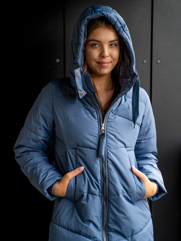 Damska Kurtka Zimowa Parka Niebieska Iriedaily Paddie Coat