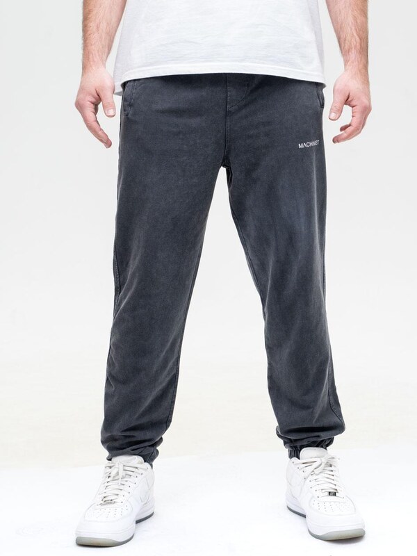 Spodnie Dresowe Męskie Czarne Sprane Machinist Relaxed Washing ALT