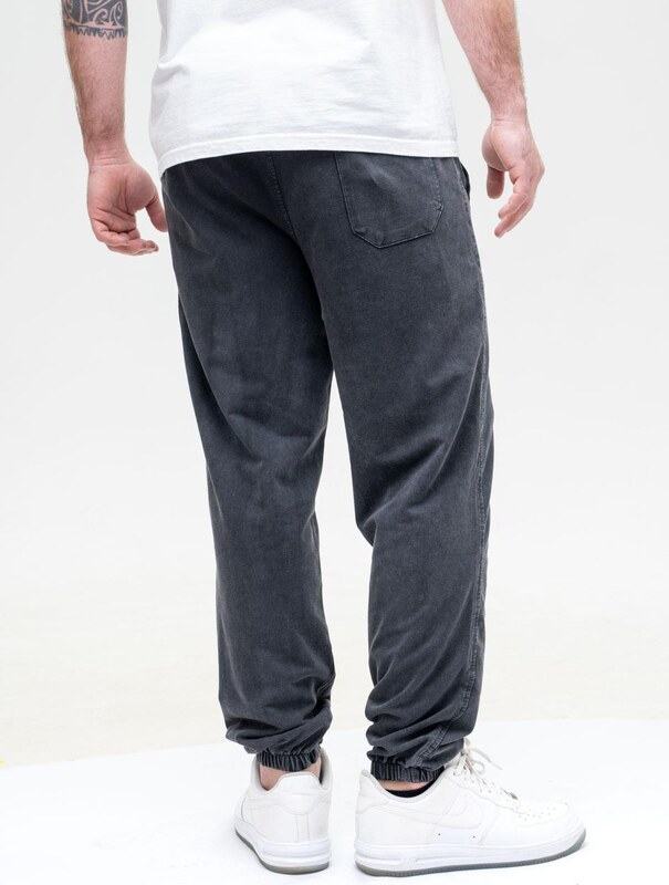 Spodnie Dresowe Męskie Czarne Sprane Machinist Relaxed Washing ALT