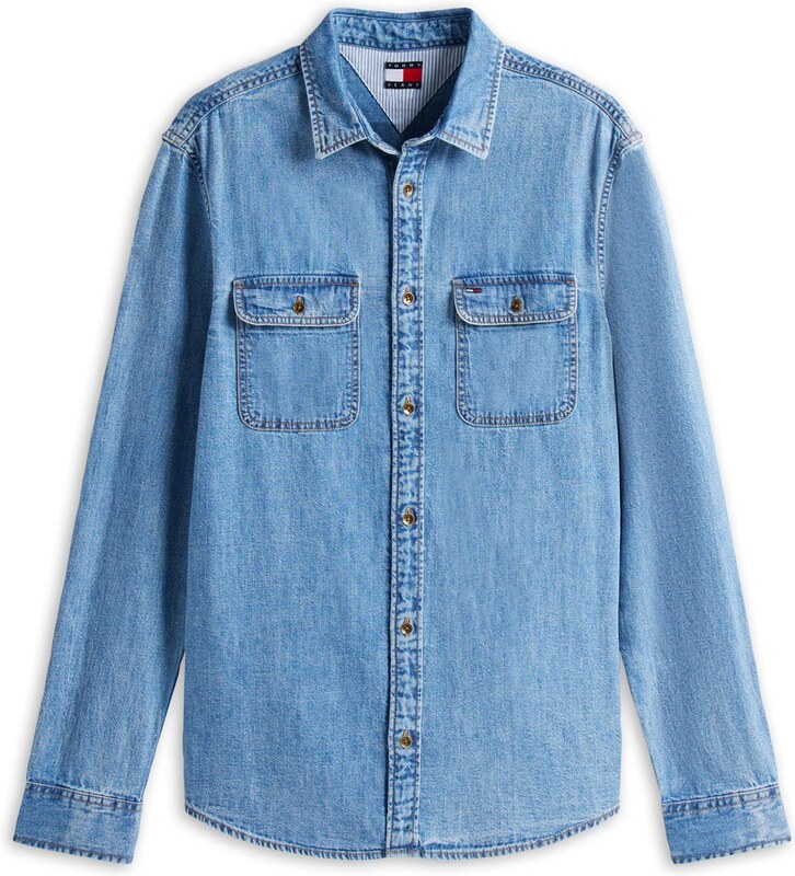 Tommy Jeans Koszula niebieski denim