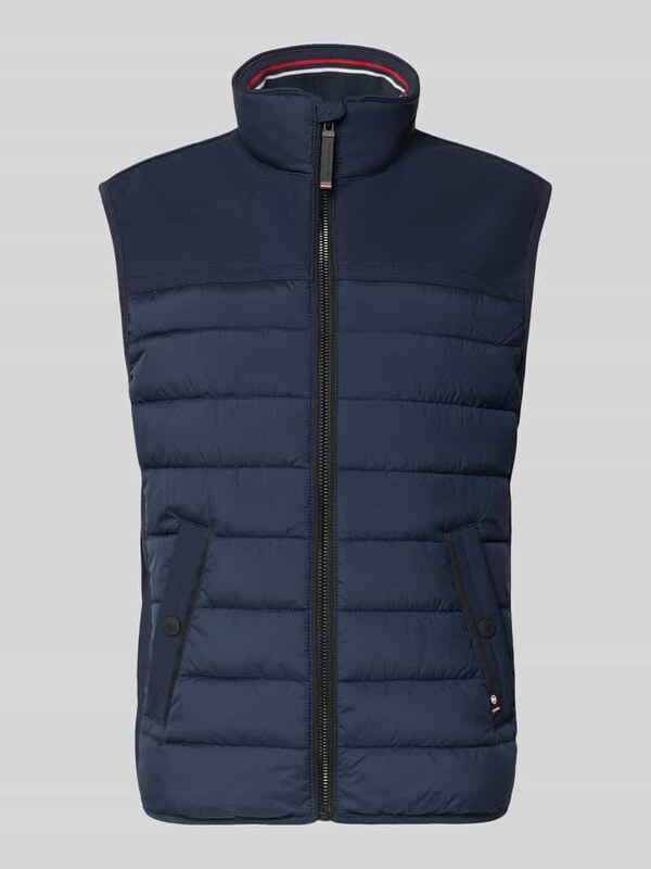 Tom Tailor Kamizelka pikowana z wodoodpornego materiału, krój regular fit