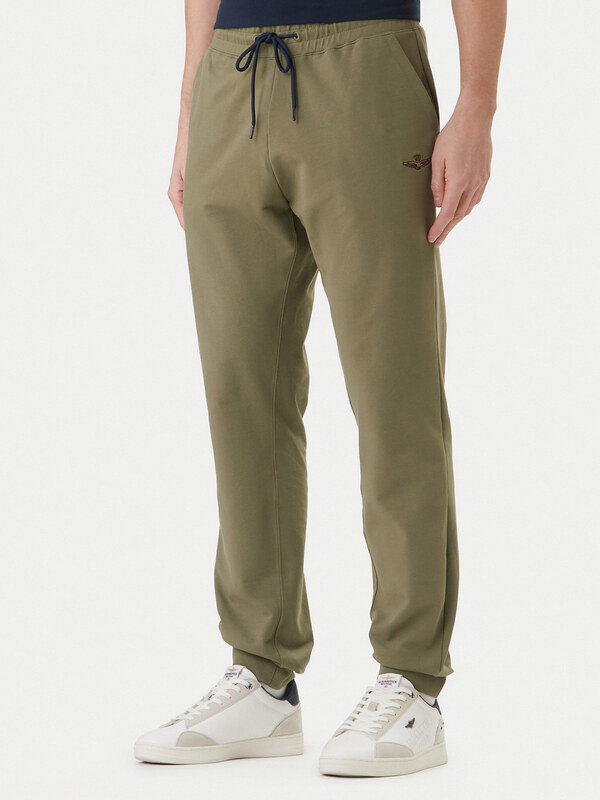 Aeronautica Militare Spodnie dresowe 261PF1008UF00674 Zielony Regular Fit