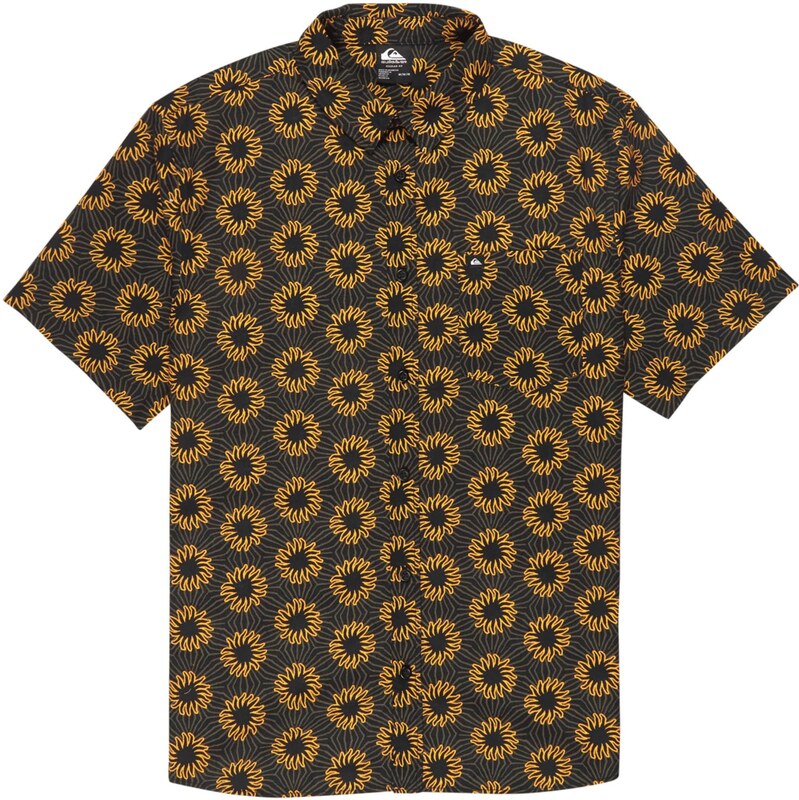 QUIKSILVER Koszula funkcyjna 'Apero Classic' sepia / żółty / czarny