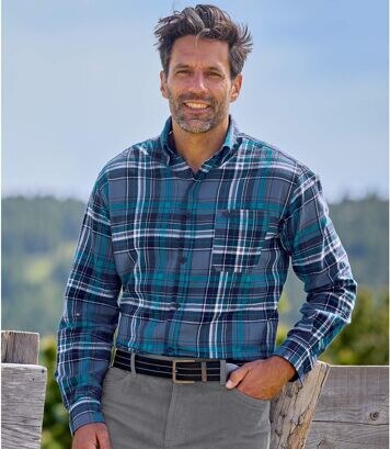 Flanelowa koszula w kratę Atlas For Men Krata