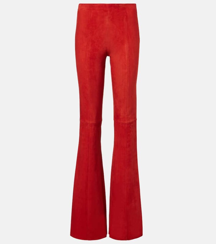 Stouls Gege high-rise suede flared pants