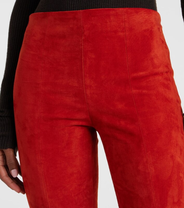 Stouls Gege high-rise suede flared pants