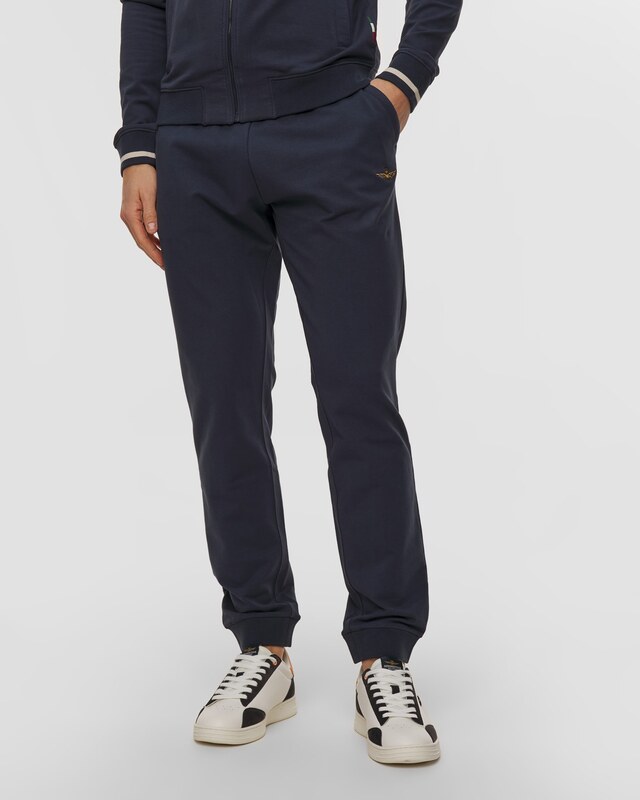 Granatowe Spodnie Dresowe Męskie Aeronautica Militare